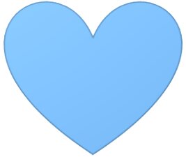 Blue beach heart
