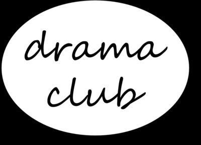 Drama club circle white