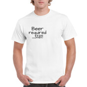 Mens Beer...Stat! Shirt Reg Fit - White