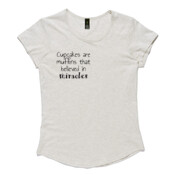 Womens Cupcakes Mali Boutique Capped Sleeve Tee