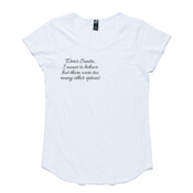 Womens Dear Santa Mali Boutique Capped Sleeve Tee