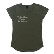 Womens Coffee Bean Mali Boutique Capped Sleeve Tee
