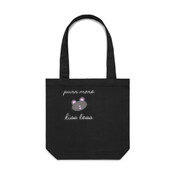 Homewares Purr More Hiss Less Canvas Bag