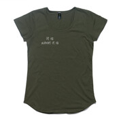 Womens It is what it is Mali Boutique Capped Sleeve Tee